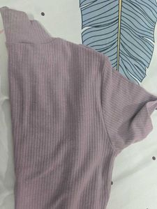 Lavendar/Pink High Neck Roadster Top For Women