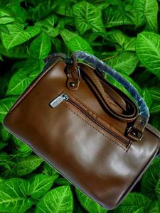 Brown Satchel with Bow Detail