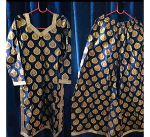 Elegant Navy & Gold Kurta Set