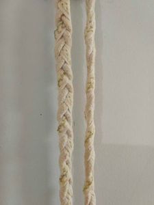Braided Tassel Cream &amp; tan Brown Belt