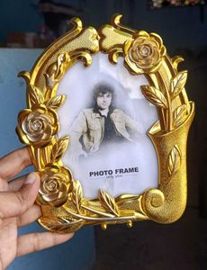 Golden Floral Photo Frame