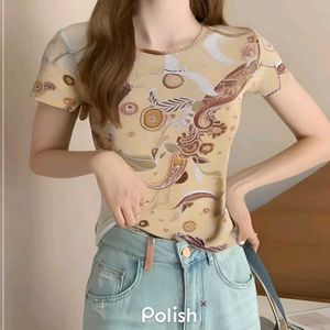 New With Tag Korean Art body fit top