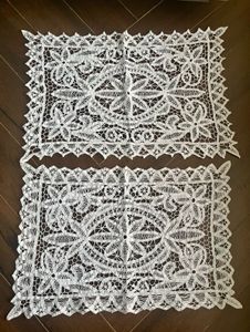 White Lace Table Mat Set Of 3