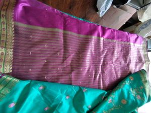 Green And Pink Saree (Women&#39;s)