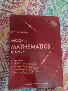 RD Sharma For Class 10th 2023 Edition With MCQ
