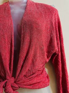 Full Glitter Red Korean Jacket