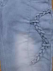Light Blue Braided Accent Jeans