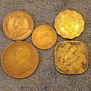 British India Coins Set For Sale (5 Pcs)