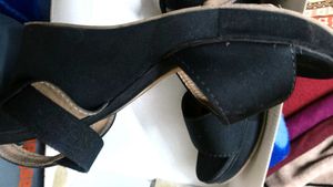 Black Wedge Sandals