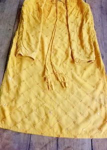 Combo 3 Yellow Embroidered Kurta
