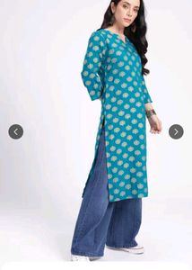Elegant Blue Printed Kurta