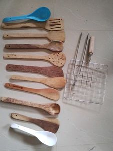 Woodens Spoons With Roti Turner