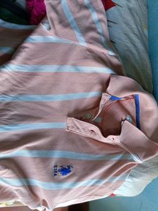 USPA Striped Polo Shirt