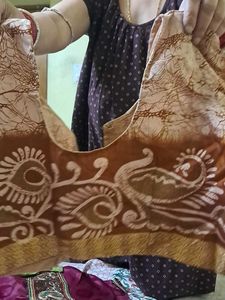 Brown daily wear Saree with Blouse