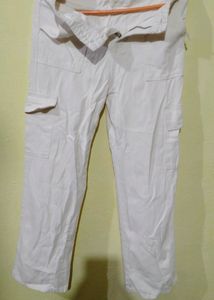 White Cargo Jeans