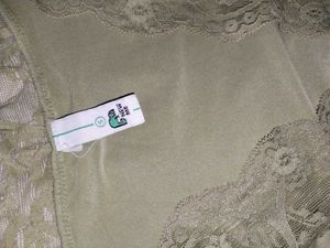 Olive Lace Detailed Plunging Neck Top