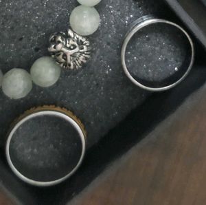 Combo Batman &amp; Silver Ring Set