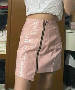 Imported Leather Skirt