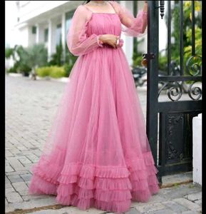 Pink Tulle Gown