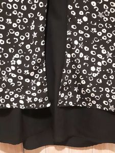 Elegant Black &amp; White Print Top