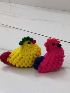 2 Crochet Duck Toy  . Keychain
