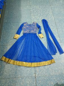 Royal Blue Embroidered Lengha Choli