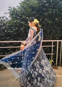 Blue Embroidered Lehenga Choli