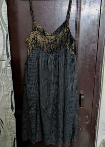 Patterned Sundress with laces in front