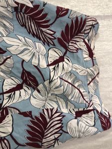 Floral Print Ruffle Hem Skirt
