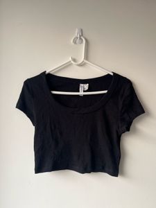 Black Crop Top - H&M Basic