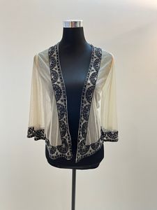 Net Studded Shrug With Stones