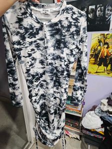 Tie-Dye Ruched Dress