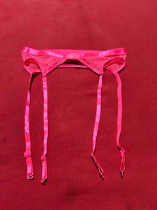 Pink Lace Garter Belt – Size S