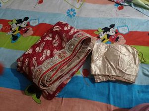 Elegant Embroidery Saree with Blouse