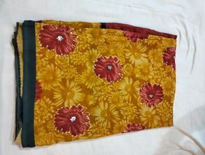 Red and Yellow Saree