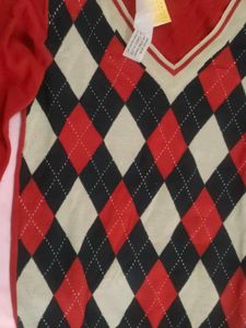 Argyle Pattern Sweater