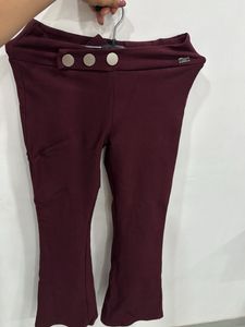 Burgundy Bottom with Button Detail