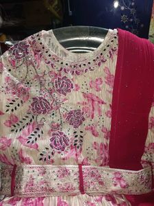 Ethnic Dress with attached duppata