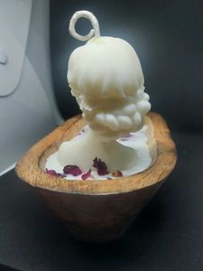 Lady Candle with Rose petals