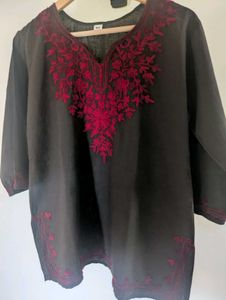 Embroidered Brown Kurti