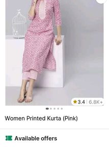 Pink Printed Kurti