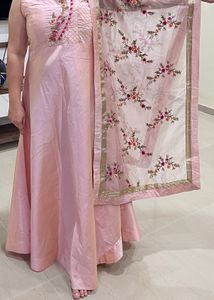 Pink Embroidered Anarkali Suit
