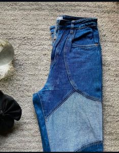 Freakins Blue Patchwork Jeans