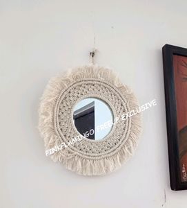 8.5 Inches Macrame Mirror