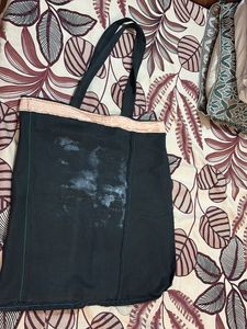 Floral Fabric Paint Tote Bag