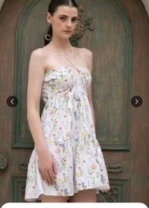 Floral Halter Mini Dress