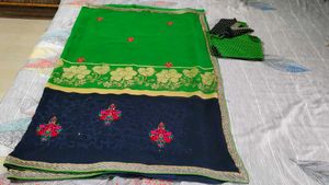 Daily Wear Sari With Stitch Blouse