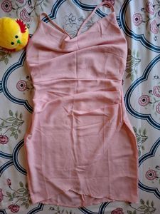 Pink Mini Slip Dress