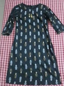 Elegant Black Printed Kurti