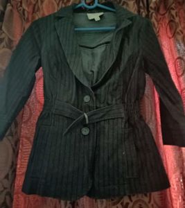 Striped😍Belted Blazer